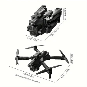 2 Batteries K10 MAX: 3 Camera Remote Control Drone